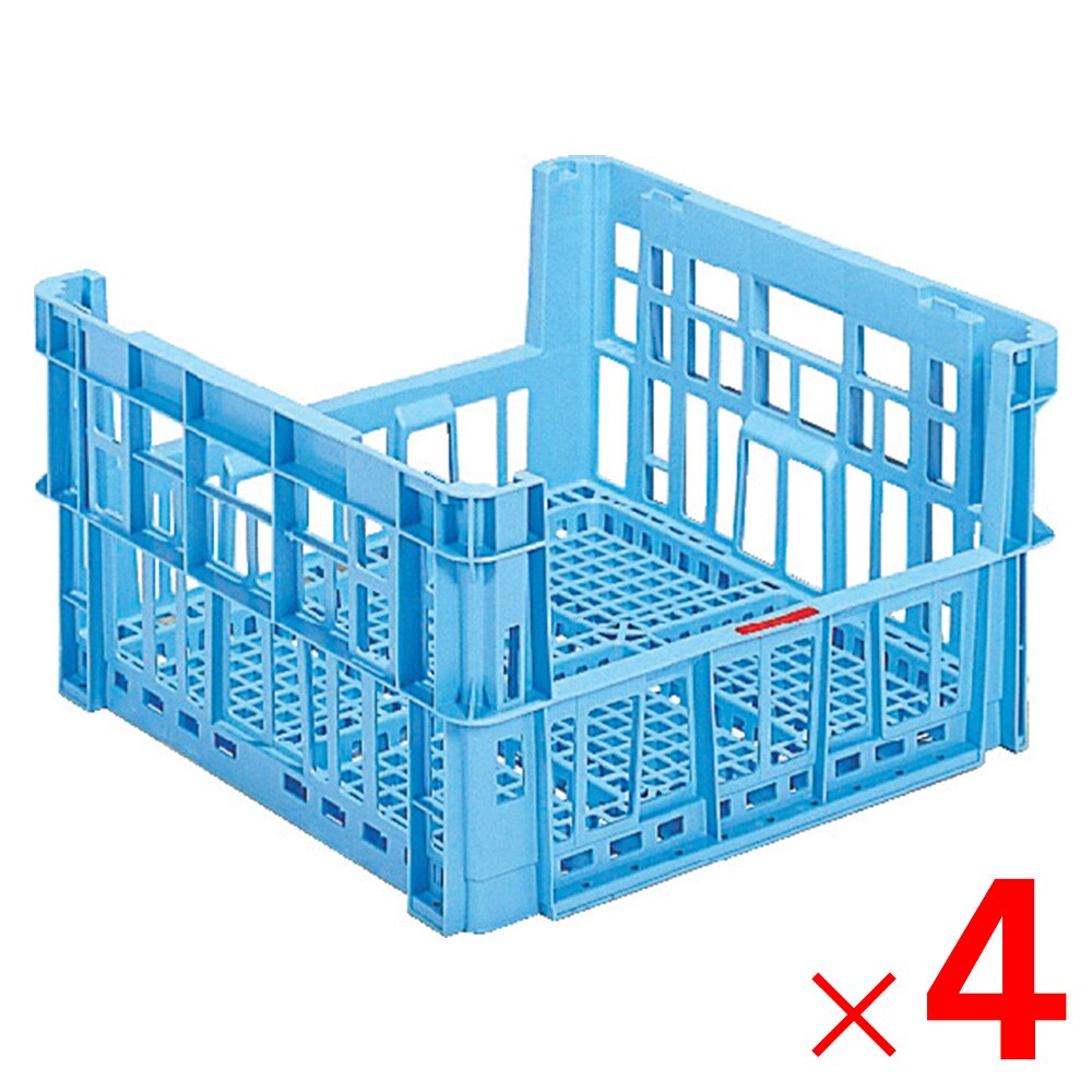 Garments Storage Implements - 【5月25日限定！最大100％ポイントバック】【法人限定】サンコー SNコンテナー C#97 ライトブルー 109710-00 ×4個 セット販売 【メーカー直送・代引不可・置配不可】
