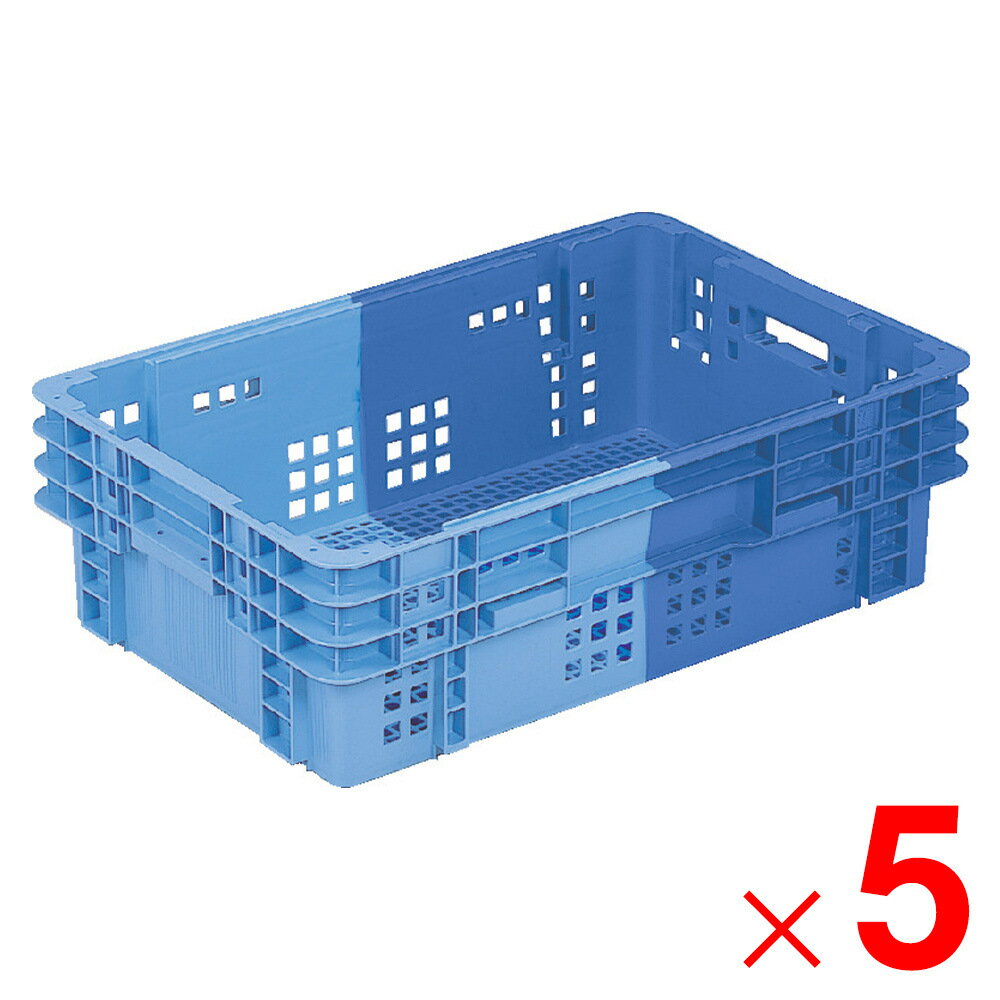 【法人限定】サンコー SNコンテナー C#41KA ブルー/ライトブルー 104104-00 ×5個 セット販売 【メーカー直送・代引不可・置配不可】