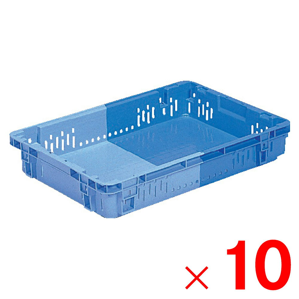 【法人限定】サンコー SNコンテナー C#21-2 水抜き孔無 ブルー/ライトブルー 102208-00 ×10個 セット販売 【メーカー直送・代引不可・置配不可】