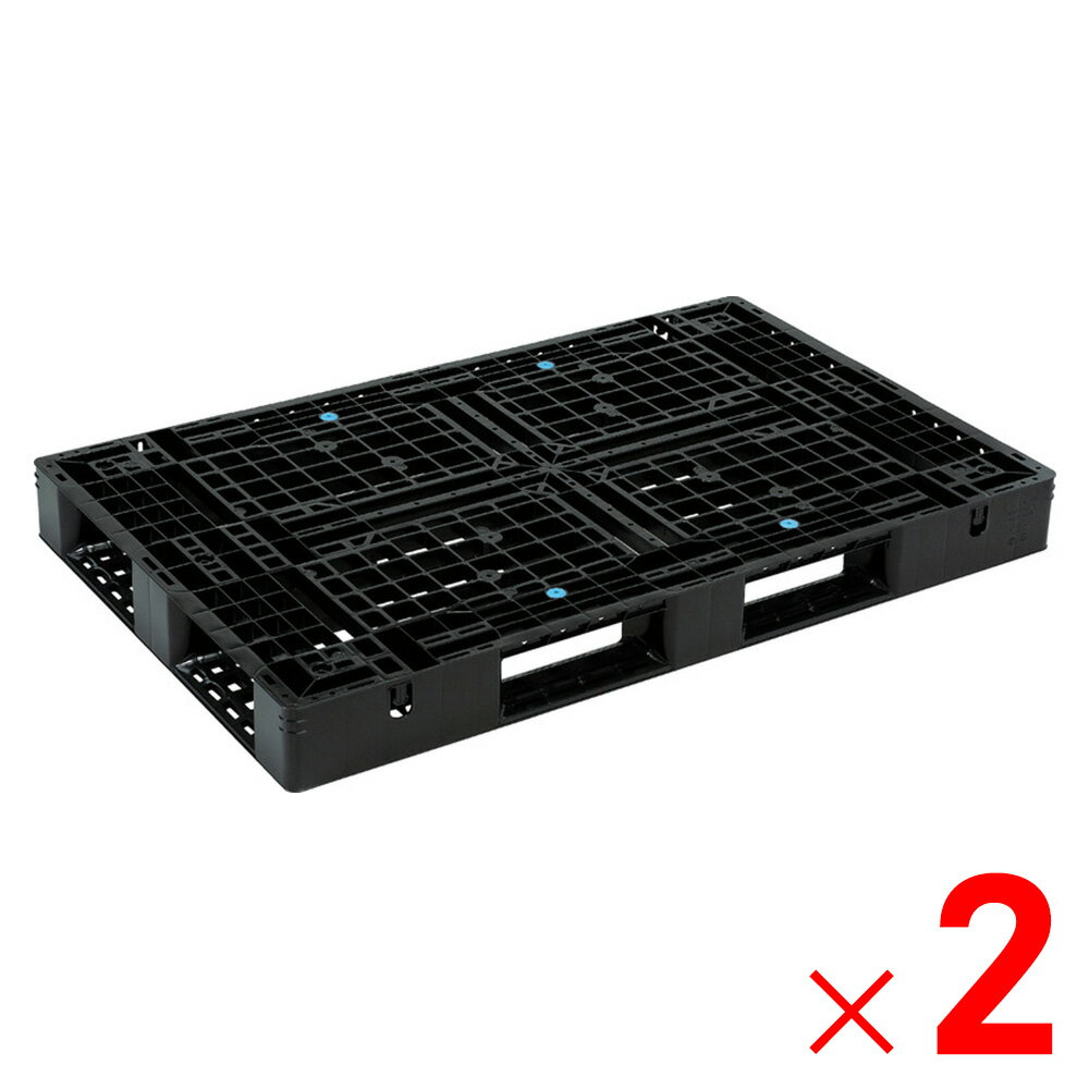 【6月5日限定！最大100％ポイントバック】【法人限定】サンコー パレット D4-1016 再生ブラック 805688-00 ×2個 セット販売 【メーカー直送・代引不可・置配不可】