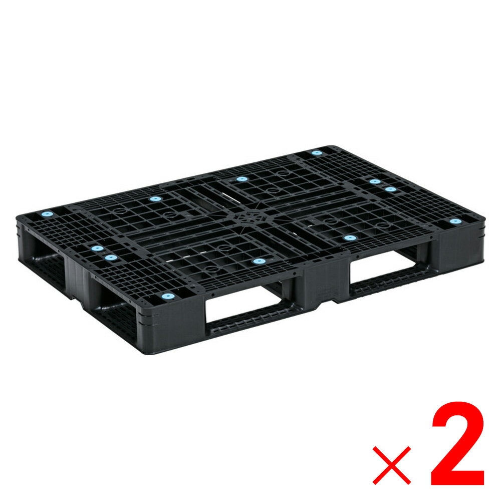 Rakuten - 【法人限定】サンコー パレット D4-077110 再生ブラック 808503-00 ×2個 セット販売 【メーカー直送・代引不可・置配不可】