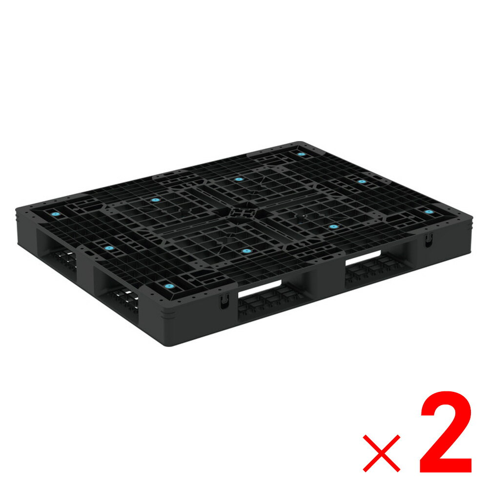 乐天商城 - 【法人限定】サンコー パレット D4-115145 再生ブラック 816600-00 ×2個 セット販売 【メーカー直送・代引不可・置配不可】