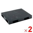 【法人限定】サンコー パレット D4-105125P-AS 再生ブラック 8P0001-01 ×2個 セット販売 【メーカー直送・代引不可・置配不可】