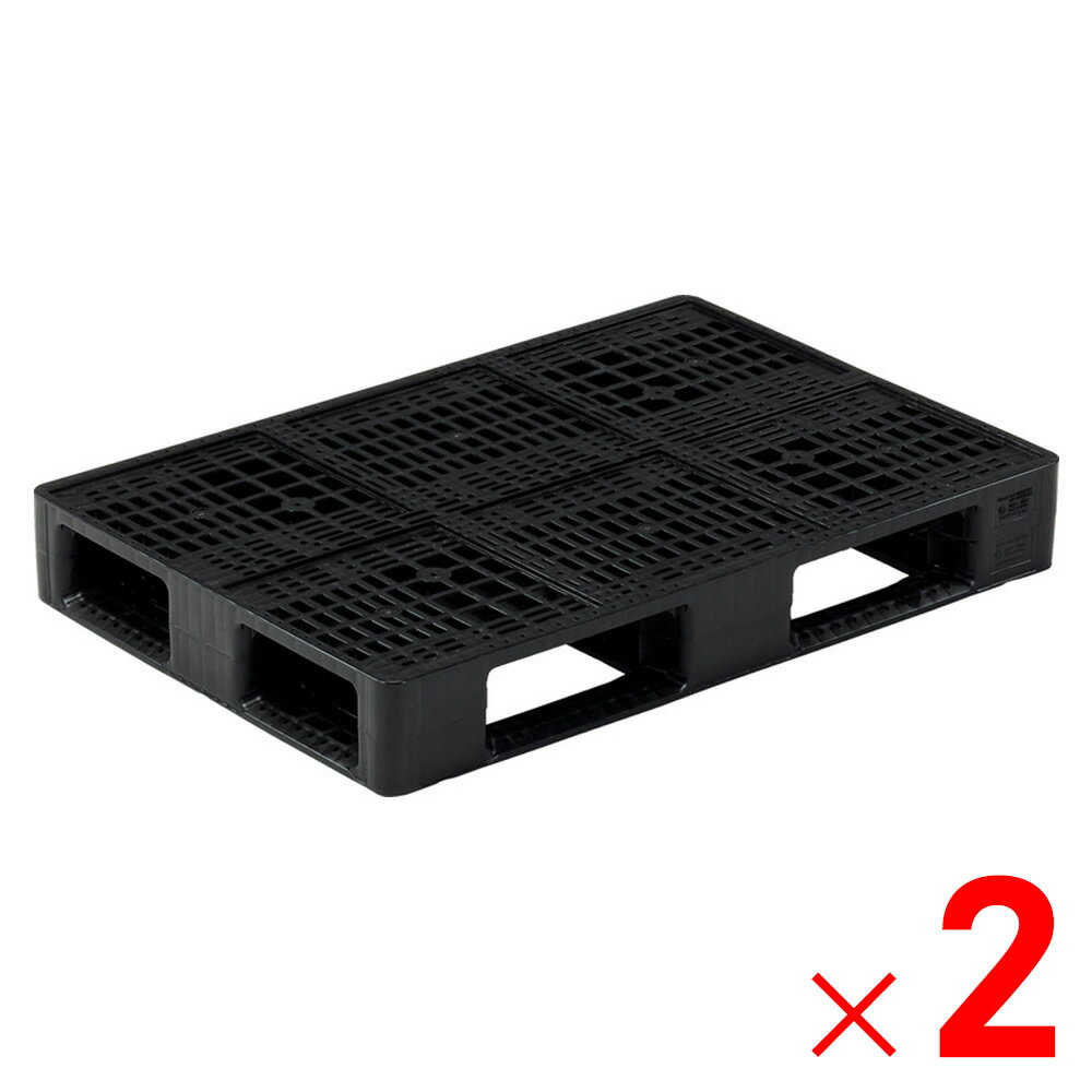 Rakuten - 【6月5日限定！最大100％ポイントバック】【法人限定】サンコー パレット D4-068100H 再生ブラック 806802-02 ×2個 セット販売 【メーカー直送・代引不可・置配不可】
