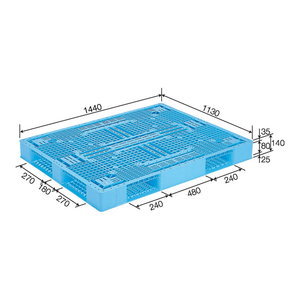 【法人限定】サンコー パレット D4-1114 ライトブルー 816319-00 ×2個 セット販売 ...