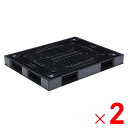 【6月25日限定!最大100%ポイントバック】【法人限定】サンコー パレット D4-1114 再生ブラック 816319-00 ×2個 セット販売 【メーカー直送・代引不可・置配不可】