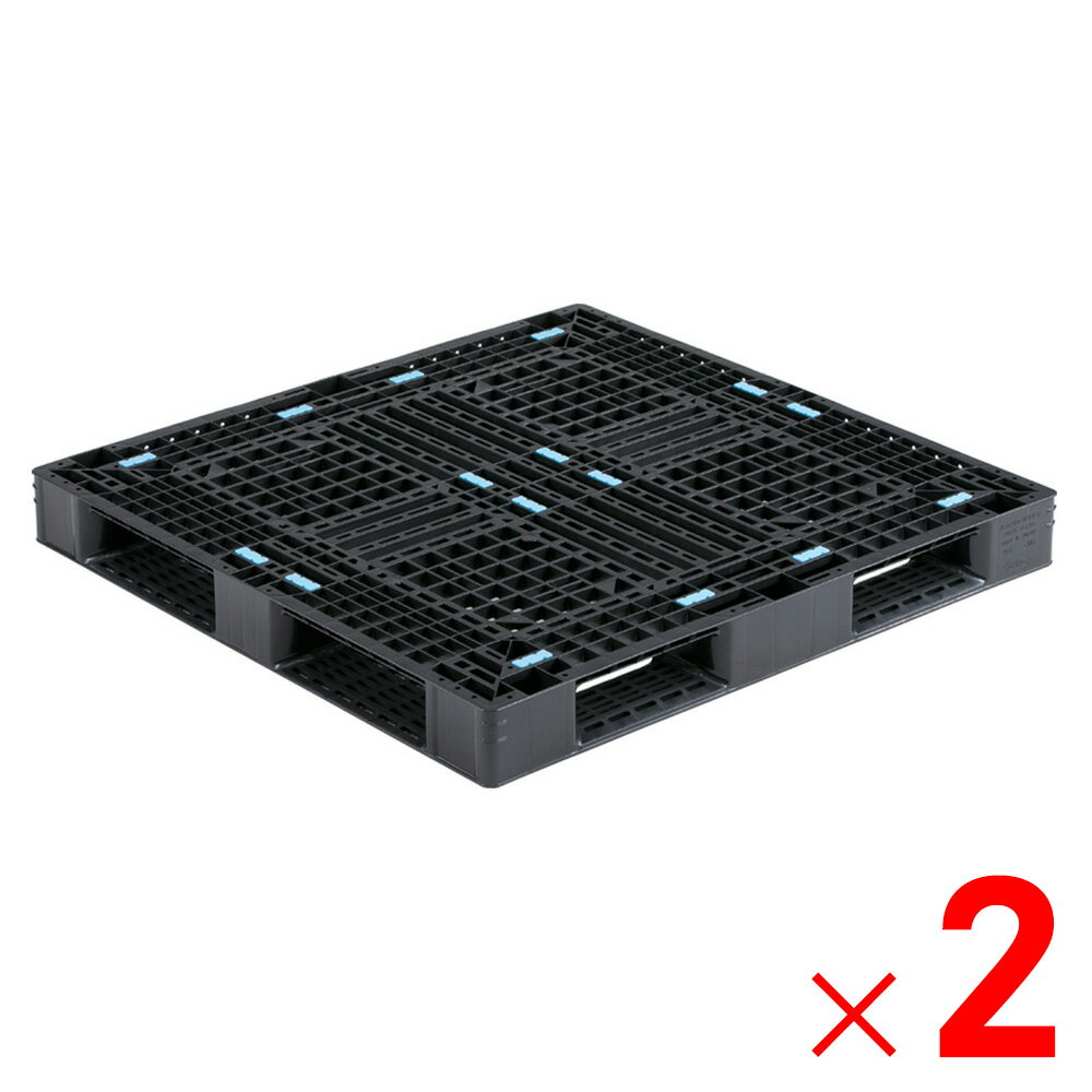 【法人限定】サンコー パレット D4-112116-2 再生ブラック 813058-00 ×2個 セット販売 【メーカー直送・代引不可・置配不可】