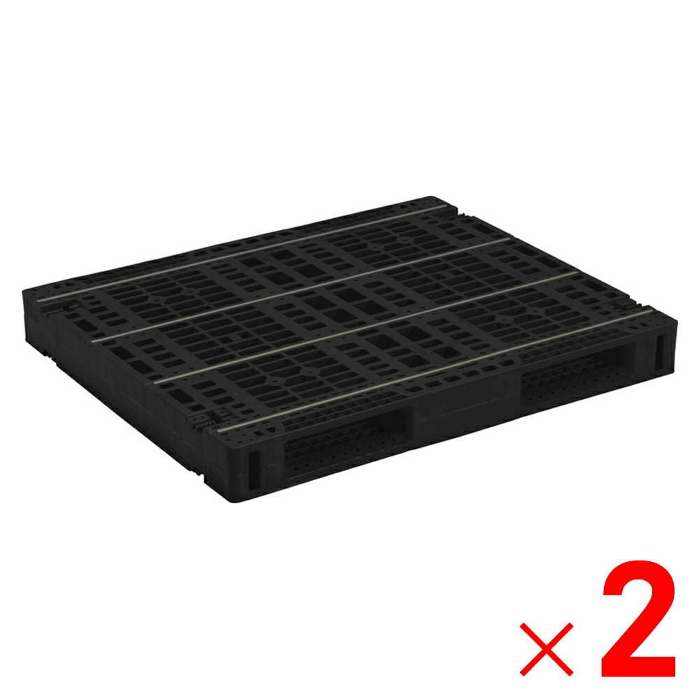【法人限定】サンコー パレット R2-1012-4 再生ブラック 812352-01 ×2個 セット販売 【メーカー直送・代引不可・置配不可】