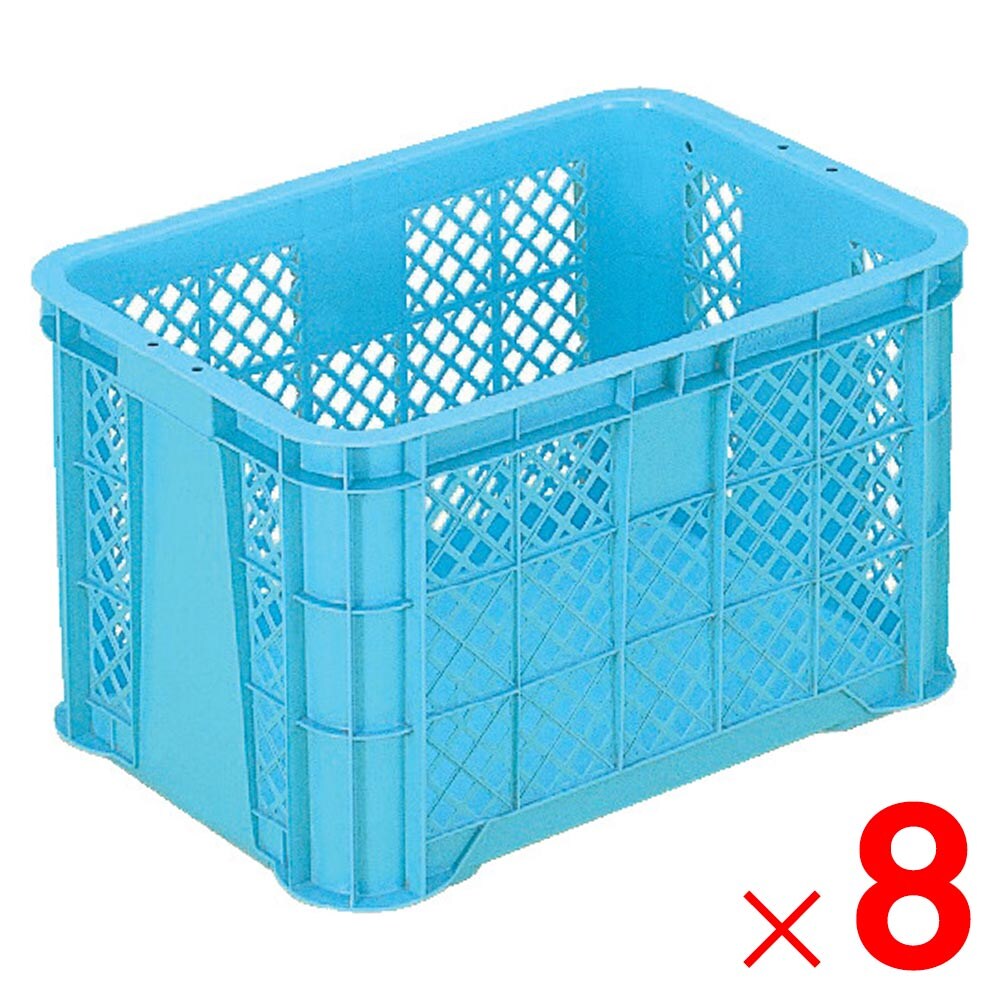 【12月は毎日開催!エントリーで最大100%ポイントバック】【法人限定】サンコー トップコンテナー #50 水抜き孔有 ライトブルー 104801-00 ×8個...