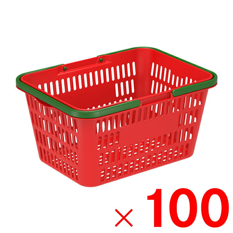 【2月5日限定！最大100％ポイントバック】【法人限定】サンコー サンショップカーゴ 4L レッド/グリーン 100451-00 ×100個 セット販売 【メーカー直送・代引不可・置配不可】