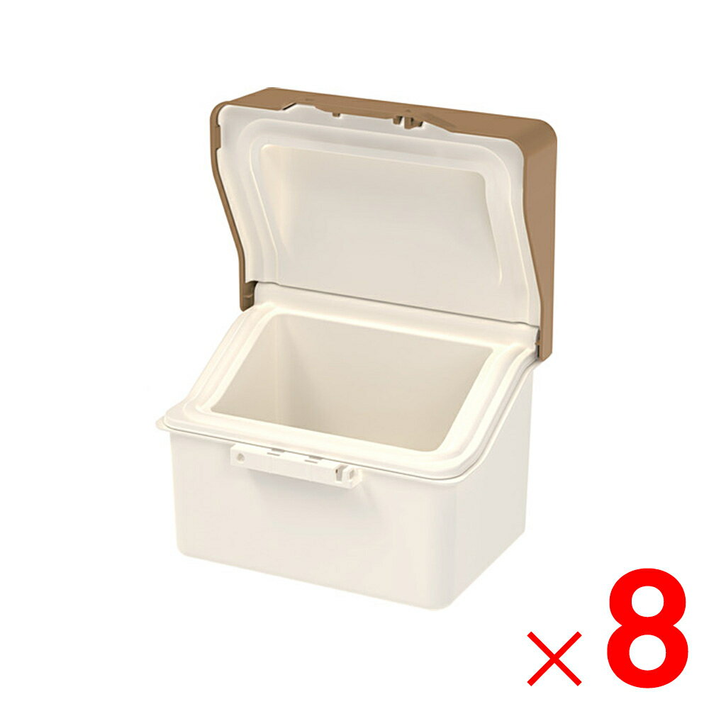 Sundries Box - 【5月25日限定！最大100％ポイントバック】【法人限定】サンコー ミルクボックスYMS-6 ホワイト/ブラウン 200890-01 ×8個 セット販売 【メーカー直送・代引不可・置配不可】