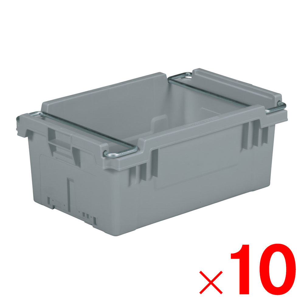 Sundries Box - 【法人限定】サンコー サンバケット #23NB ハンドル付 ライトグレー 202330-01×10個 セット販売 【メーカー直送・代引不可・置配不可】