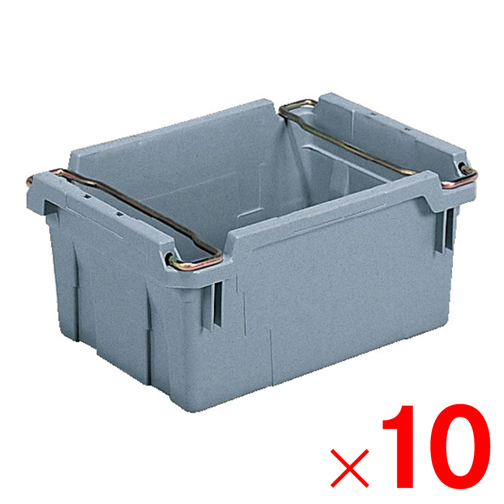 【法人限定】サンコー サンバケット #25N ハンドル付 ライトグレー 202204-01×10個 セット販売 【メーカー直送・代引不可・置配不可】