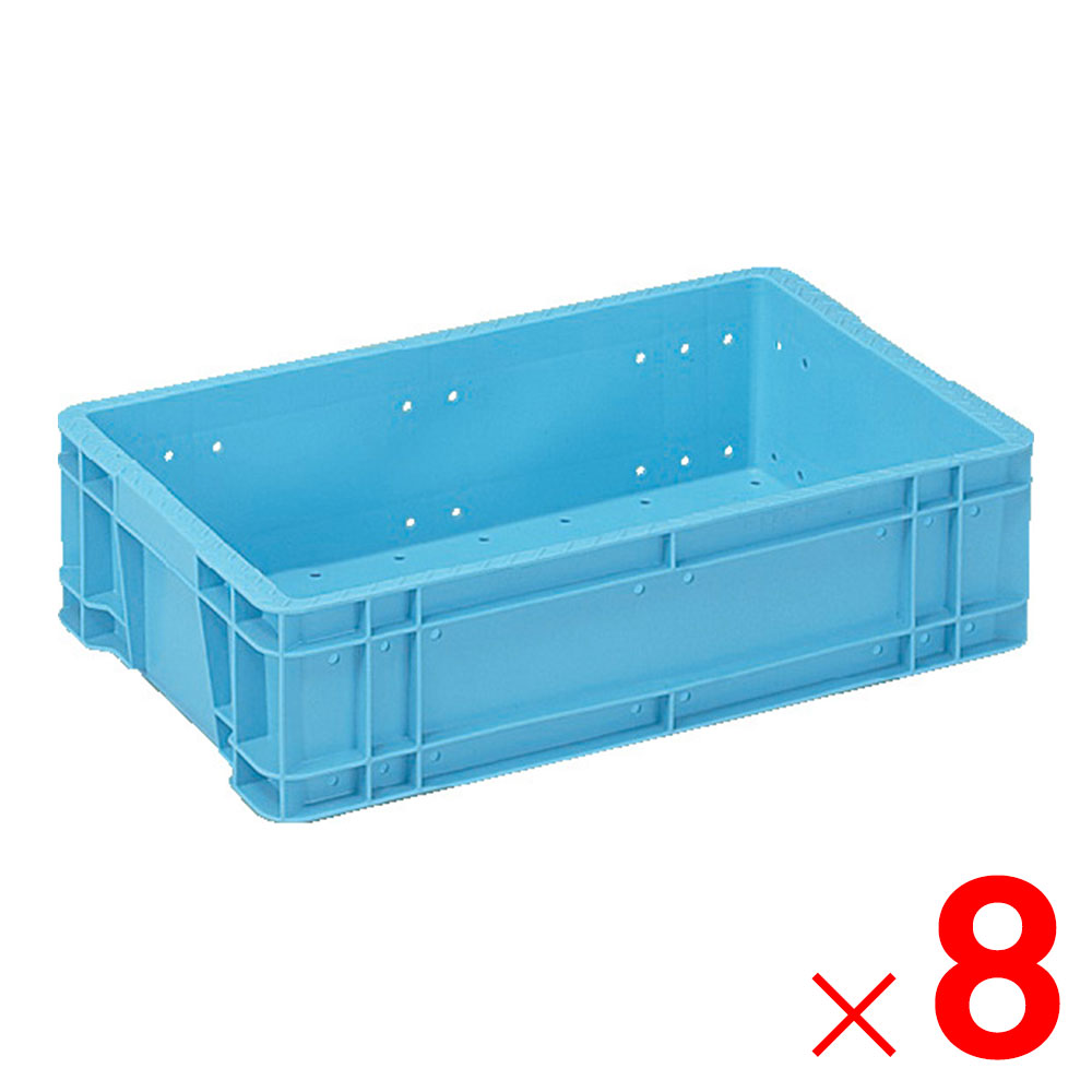 【12月は毎日開催!エントリーで最大100%ポイントバック】【法人限定】サンコー トロ函 B-3 孔有 ライトブルー 203401-00×8個 セット販売 【メ...