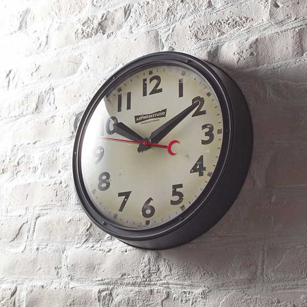 ◆特選!ポイント5倍!◆ARTWORKSTUDIO(アートワークスタジオ)ウォールクロック TK-2072 BK/VIEngineered-clock エンジニアードクロック