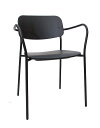 ▼▼▼COLLECTION LIVING(コレクションリビング)Cerantola【チェラントラ社】COLOS【コロス】スタッキングチェア(アーム付き) DAILY2 CHAIR デイリー2チェア 色:ブラック【完成品】Made in Italy