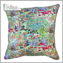 ◆GW特集！ポイント10倍！◆【メール便可】DDintex(ディーディーインテックス）FLORET LONDON（フローレットロンドン）Cushion Cover 【クッションカバー】45×45※クッション中材別売Alice 039 s Garden（アリスズ ガーデン） 色：GR