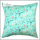 ◆GW特集！ポイント10倍！◆【メール便可】DDintex(ディーディーインテックス）FLORET LONDON（フローレットロンドン）Cushion Cover 【クッションカバー】45×45※クッション中材別売Spring Garden（スプリング ガーデン） 色：BL