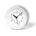 /20周年/夏セール/P10倍/【デザイン:渡辺力】Lemnos(レムノス)インテリアクロックRIKI ALARM CLOCK WR09-14 WH ホワイト