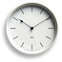 ◆◆ポイント10倍♪◆◆【デザイン：渡辺力】Lemnos（レムノス）インテリアクロックRIKI　STEEL CLOCK　RC（電波時計タイプ）WR08-24 WHホワイト