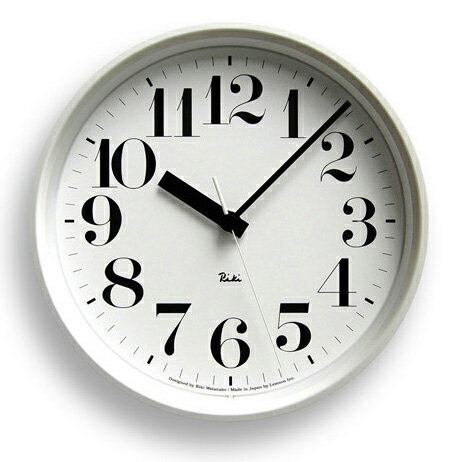 ☆☆☆☆☆【デザイン:渡辺力】Lemnos(レムノス)インテリアクロックRIKI STEEL CLOCK RC(電波時計タイプ)WR08-25 WHホワイト