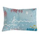 ☆☆☆☆☆【メール便可】QUARTER REPORT(クォーターリポート）　MOOMIN（ムーミン）Pillow Case 【ピロケース】ここにいるよ　色：サックス　【デザイン：鈴木マサル】