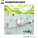 ◆特選!ポイント2倍!◆◆限定企画!【追跡メール便送料無料】◆QUARTER REPORT (クォーターリポート)MOOMIN(ムーミン)北欧HANDKERCHIEF【ハンカチ】 6月の行進 色:グレー【デザイン:鈴木マサル】
