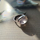 Bonbon pink dots quartz 天然石 リング 指輪 インドジュエリー カジュアル 誕生日 一粒 天然石リング ムーンストーン pink ピンク...