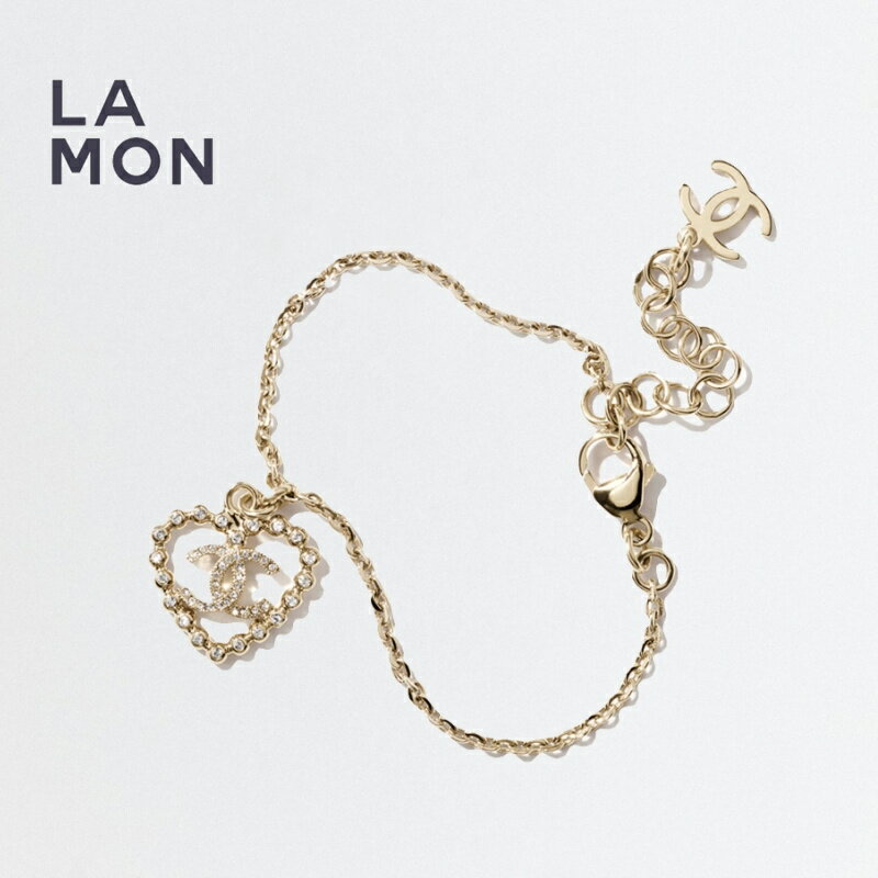 【新品】シャネル ブレスレット CHANEL BRACELET ABF465 ココマーク メタル ストラス ハート ブレスレット GOLD ゴールド系のサムネイル