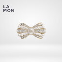 【新品】シャネル ブローチ CHANEL BROOCH AB3675 ココマーク メタル ストラス コスチューム パール 蝶々結び ブローチ GOLD ゴールド系(4)