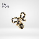 【新品】シャネル ブローチ CHANEL BROOCH AB8742 ココマーク メタル レザー コスチューム パール 蝶々結び ブローチ GOLD/BLACK ゴールド/ブラック系