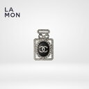【新品】シャネル ブローチ CHANEL BROOCH AB9257 ココマーク メタル ストラス レザー ブローチ GOLD/BLACK ゴールド/ブラック系
