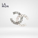 【新品】シャネル ブローチ CHANEL BROOCH ABA425 ココマーク メタル ストラス コスチューム パール ブローチ SILVER シルバー系