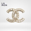【新品】シャネル ブローチ CHANEL BROOCH ABA561 ココマーク メタル ストラス ブローチ GOLD ゴールド系