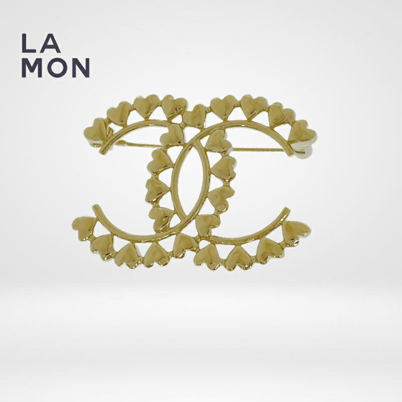 【新品】シャネル ブローチ CHANEL BROOCH ABA277 ココマーク メタル ハート ブローチ GOLD ゴールド系