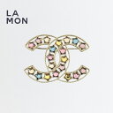 【新品】シャネル ブローチ CHANEL BROOCH ABF203 ココマーク メタル ストラス スター ブローチ GOLD ゴールド系