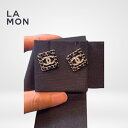 【新品】シャネル ピアス イヤリング CHANEL EARRINGS AB4783 ココマーク メタル ストラス レザー ピアス イヤリング GOLD/BLACK ゴールド/ブラック系