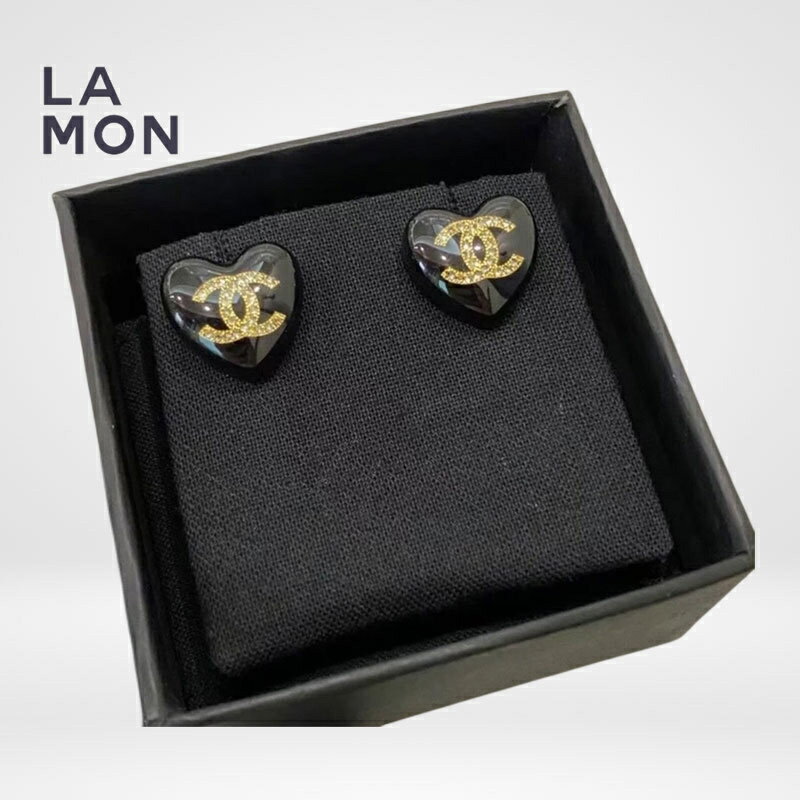 【新品】シャネル ピアス イヤリング CHANEL EARRINGS AB6057 ココマーク メタル ストラス レジン ハー..