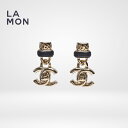 【新品】シャネル ピアス イヤリング CHANEL EARRINGS AB6169 ココマーク メタル レザー ピアス イヤリング GOLD/BLACK ゴールド/ブラック系