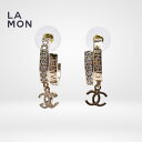 【新品】シャネル ピアス イヤリング CHANEL EARRINGS AB9108 ココマーク メタル ストラス ピアス イヤリング GOLD ゴールド系(4)