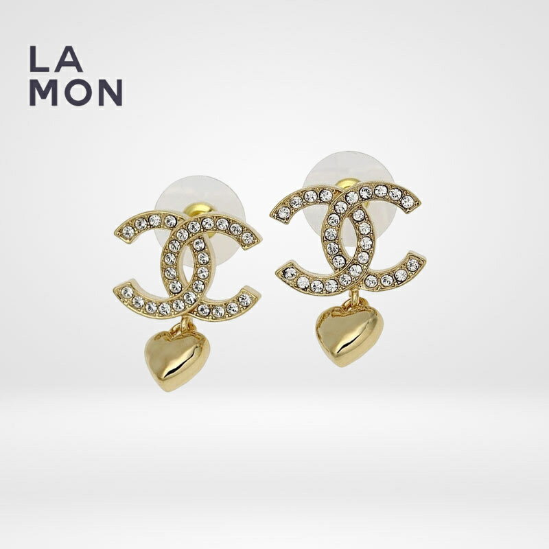 【新品】シャネル ピアス イヤリング CHANEL EARRINGS ABA272 ココマーク メタル ストラス ハート ピア..