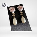 【新品】シャネル ピアス イヤリング CHANEL EARRINGS ABA022 ココマーク メタル パール ストラス レザー ピアス イヤリング GOLD/WHITE ゴールド/ホワイト系