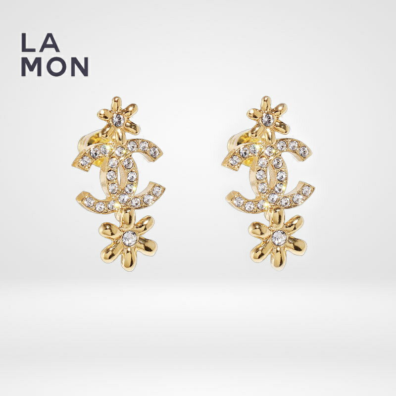 【新品】シャネル ピアス イヤリング CHANEL EARRINGS ABB349 ココマーク メタル ストラス ピアス イヤリング GOLD ゴールド系(4)