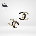【新品】シャネル ピアス イヤリング CHANEL EARRINGS ABB909 ココマーク メタル ストラス ピアス イヤリング GOLD/BLACK ゴールド/ブラック系