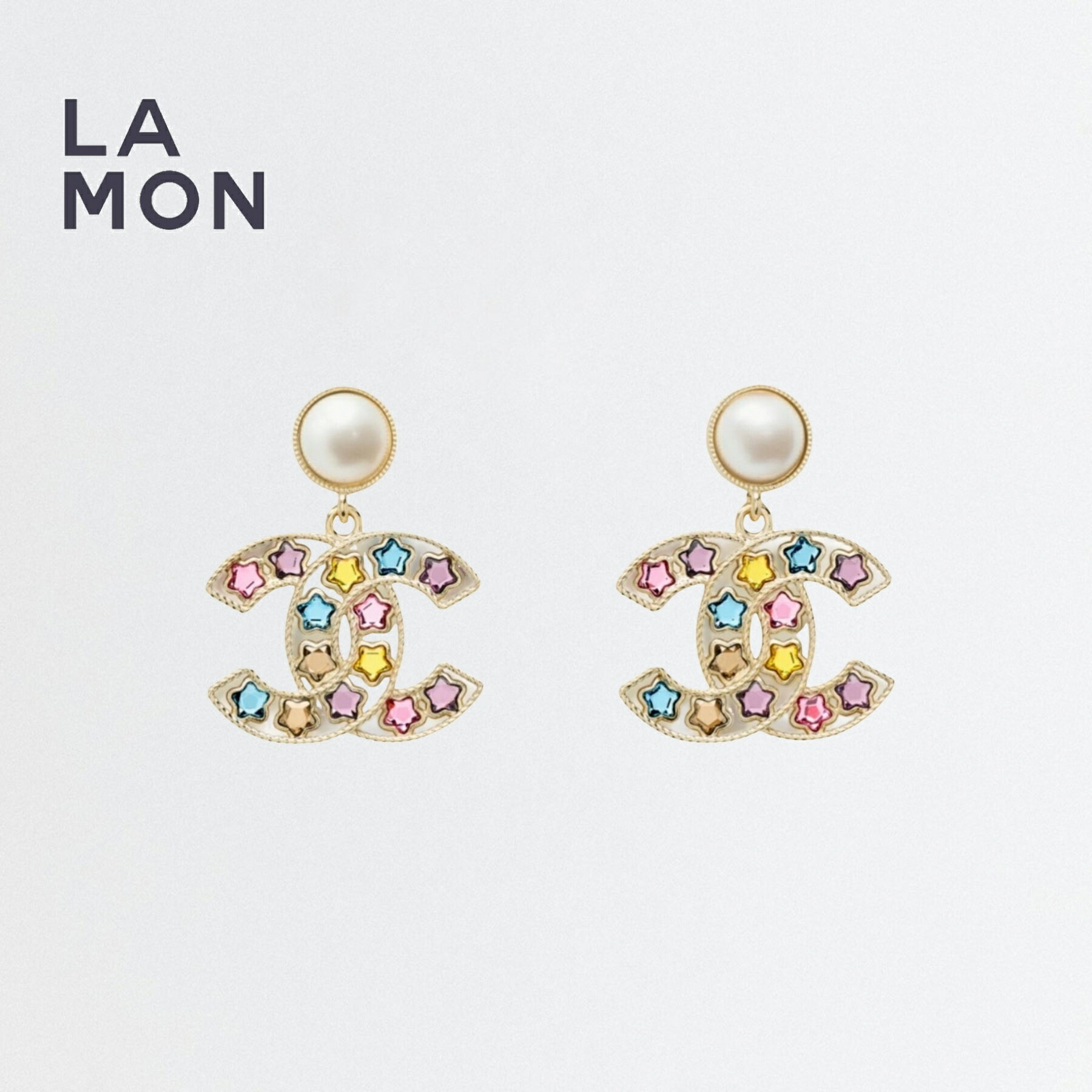 【新品】シャネル ピアス CHANEL EARRING ABF197 ココマーク メタル ストラス コスチューム パール ス..