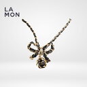 【新品】シャネル ネックレス CHANEL NECKLACE AB8741 ココマーク メタル レザー コスチューム パール 蝶々結び ネックレス GOLD/BLACK ゴールド/ブラック系