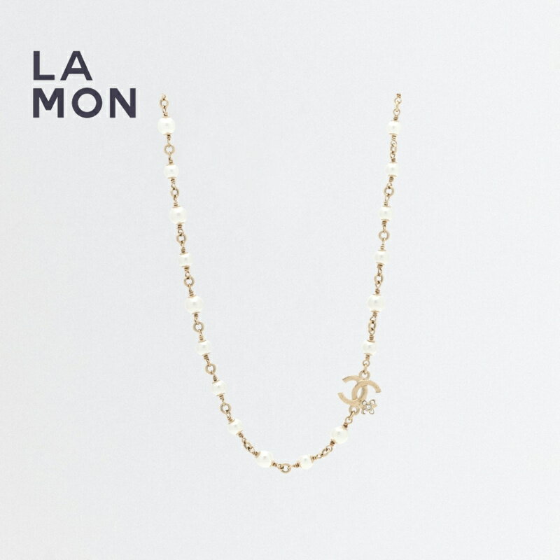 【新品】シャネル ネックレス CHANEL NECKLACE ABC088 ココマーク メタル コスチューム パール ストラス ネックレス GOLD ゴールド系のサムネイル