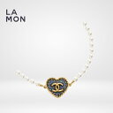 【新品】シャネル ネックレス CHANEL NECKLACE ABC236 ココマーク メタル コスチューム パール ハート ネックレス GOLD/BLUE ゴールド/ブルー系
