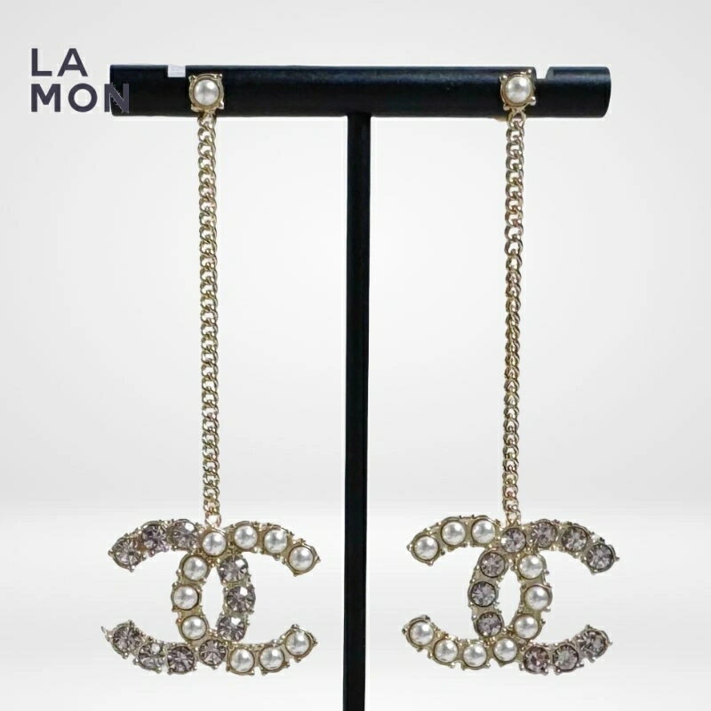 šۥͥ ԥ USED CHANEL EARRINGS ޡ ᥿ ȥ饹 塼 ѡ ԥ GOLD ɷ GRADE A