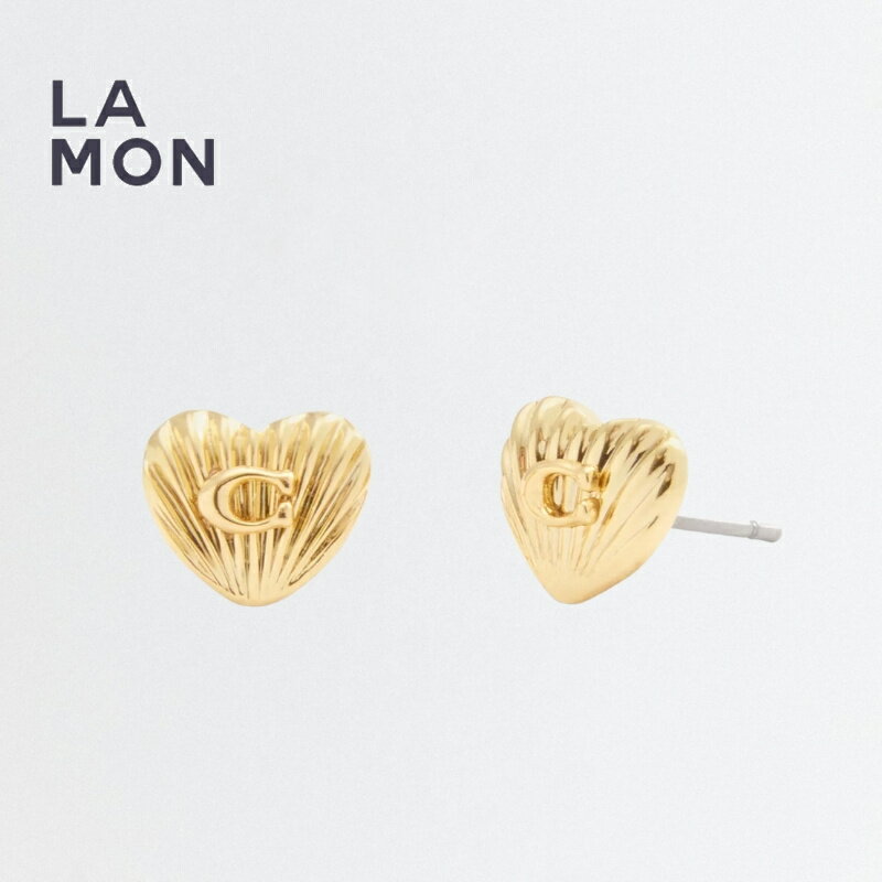コーチ ピアス COACH CBV87 Signature Heart Stud Earrings ハート ピアス GOLD ゴールド系(4)